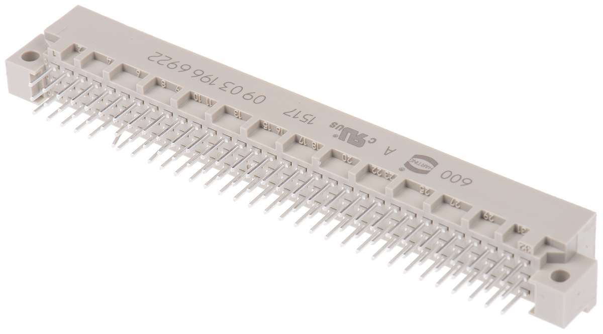 HARTING 96 Way 2.54mm Pitch, Type C Class C2, 3 Row, Straight DIN 41612 Connector, Plug