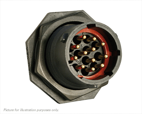 Souriau Sunbank by Eaton Circular Connector, 12 Contacts, Panel, Standard Connector, Plug, Male, IP68, IP69K, UTS Series