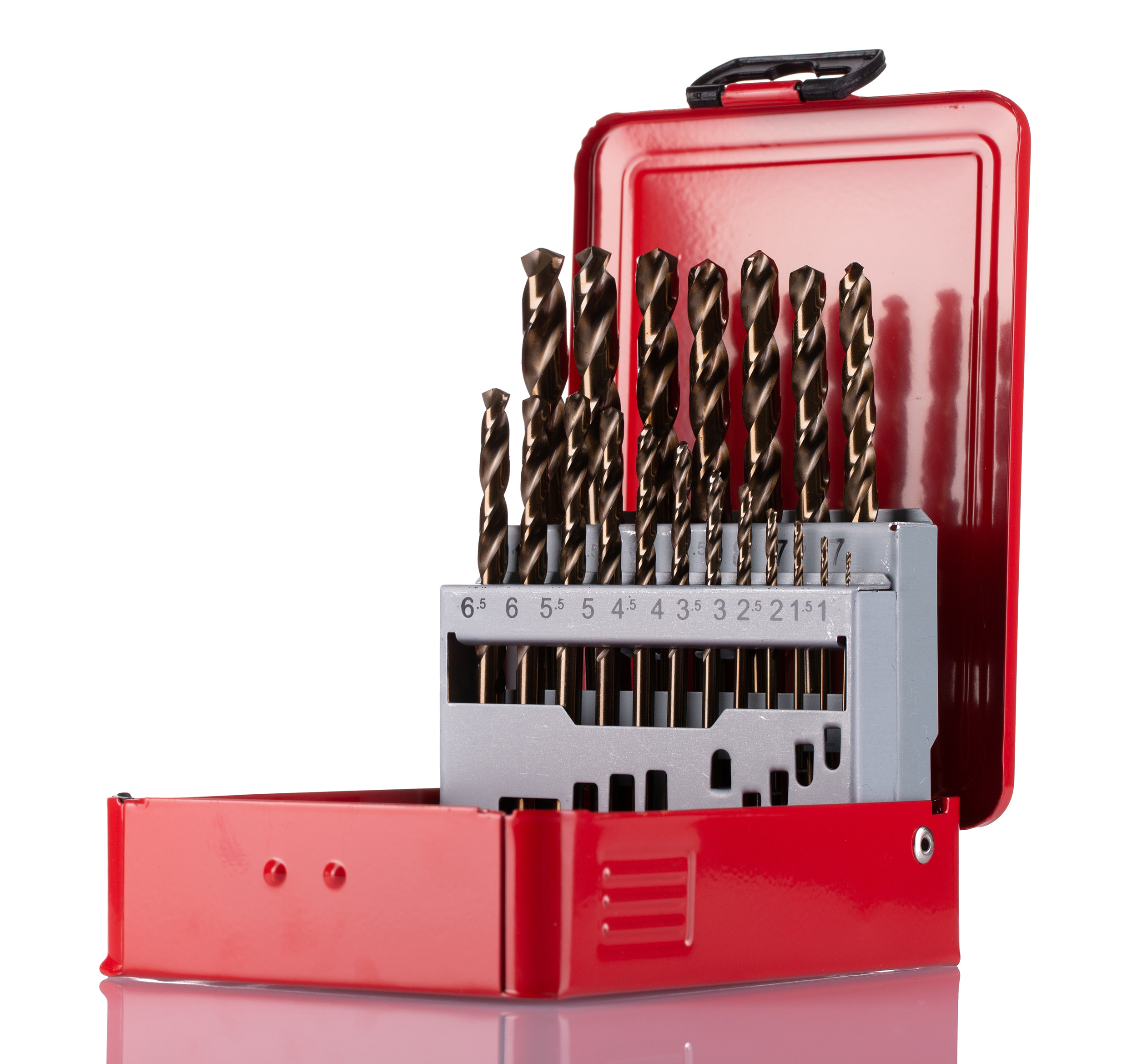 RS PRO 19-Piece Twist Drill Bit Set for Metal, 10mm Max, 1mm Min, HSS-E Cobalt Bits