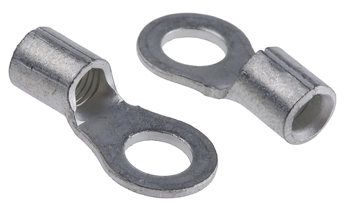 TE Connectivity, SOLISTRAND Uninsulated Ring Terminal, M5 Stud Size, 2.6mm² to 6.6mm² Wire Size
