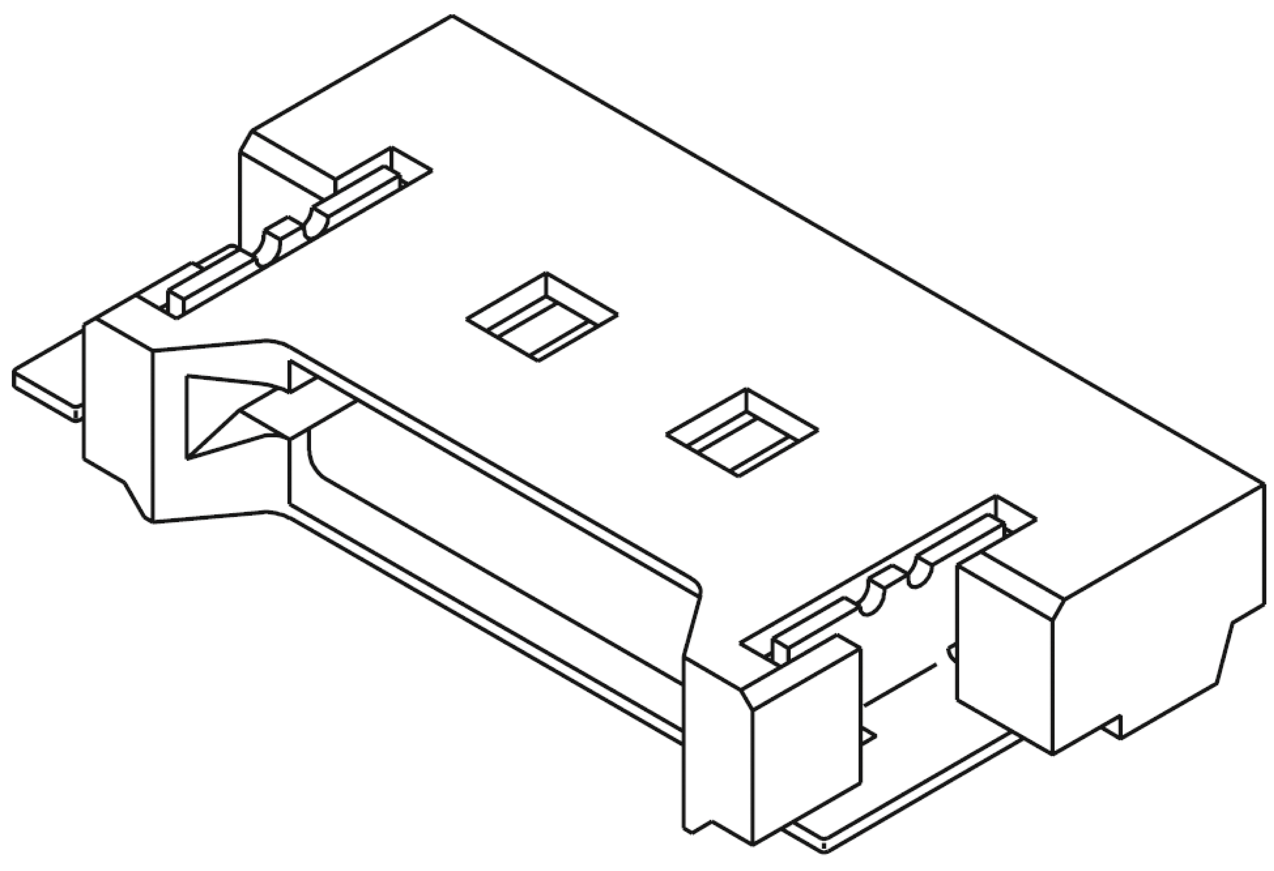 Molex PanelMate Series Right Angle Surface PCB Header, 3 Contact(s), 1.25 mm Pitch, 1 Row, Shrouded