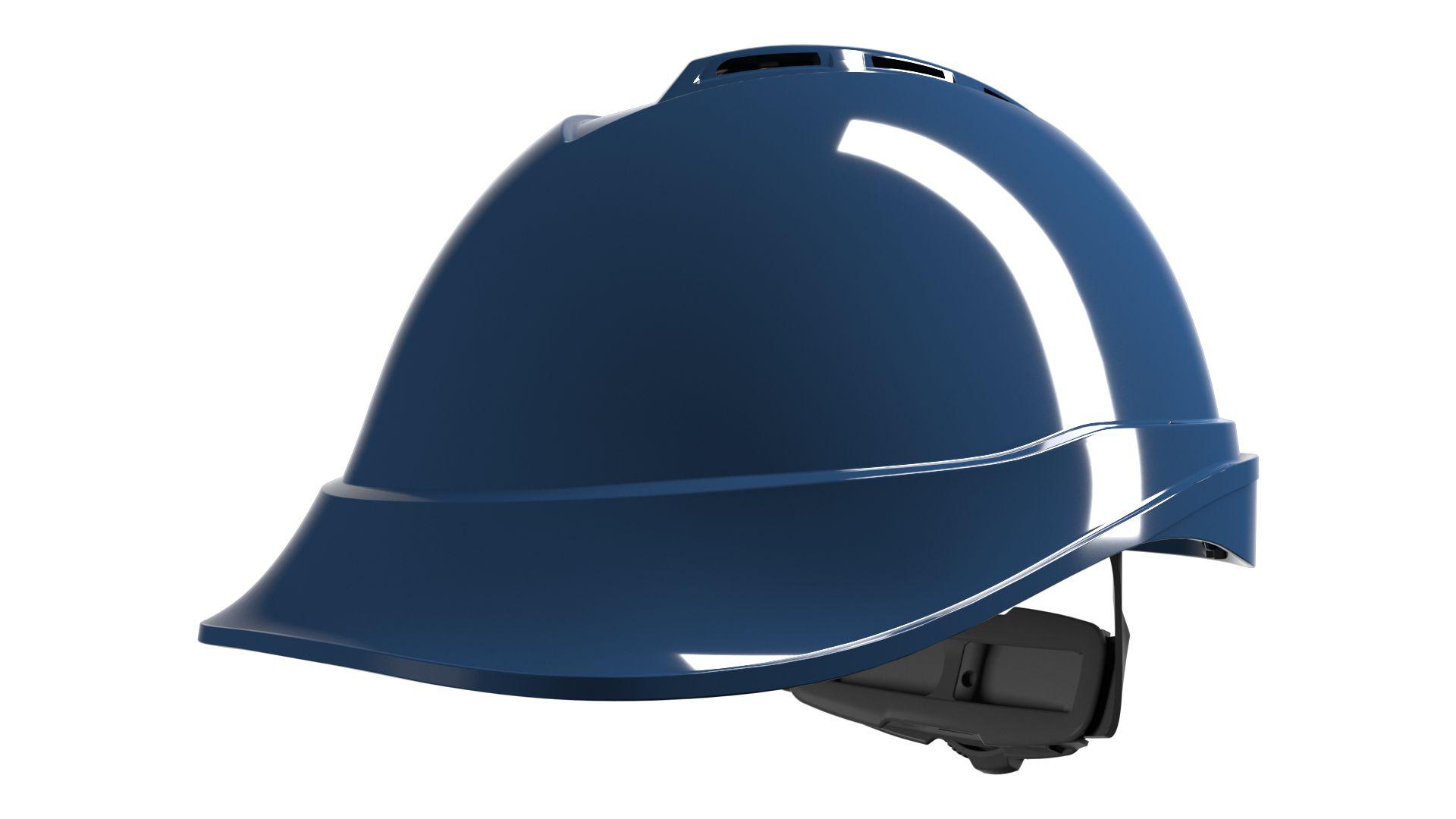 MSA Safety V-Gard 200 Blue Safety Helmet, AdjustableVentilated