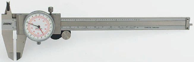 RS PRO 150mm, 6in Dial Caliper 0.02 mm Resolution, Imperial, Metric With UKAS Calibration