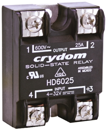 Sensata Crydom Solid State Relay, 25 A Load, Panel Mount, 660 V ac Load, 32 V dc Control