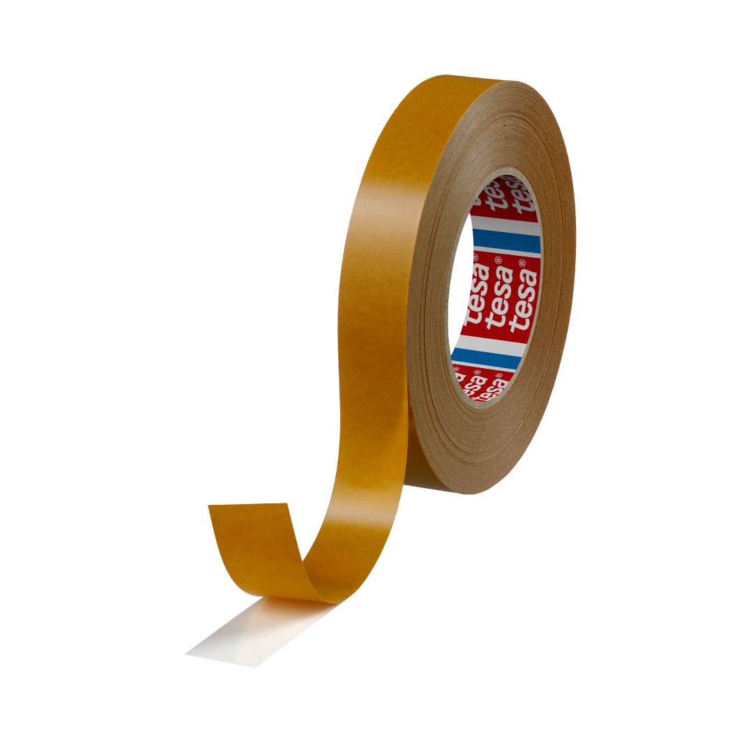 Tesa 51571-00001-00 Translucent Double Sided Cloth Tape, 0.160mm Thick, 13 N/cm, Non-Woven Backing, 25mm x 50m
