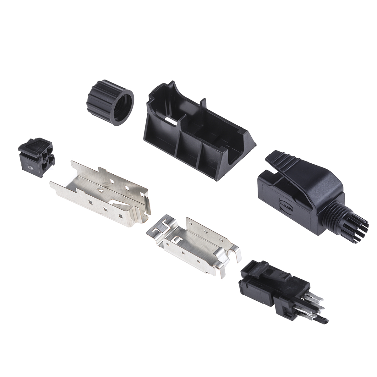 HARTING RJ Industrial Series Male RJ45 Connector, Cable Mount, Cat5 Straight 1 Port 4 -Way