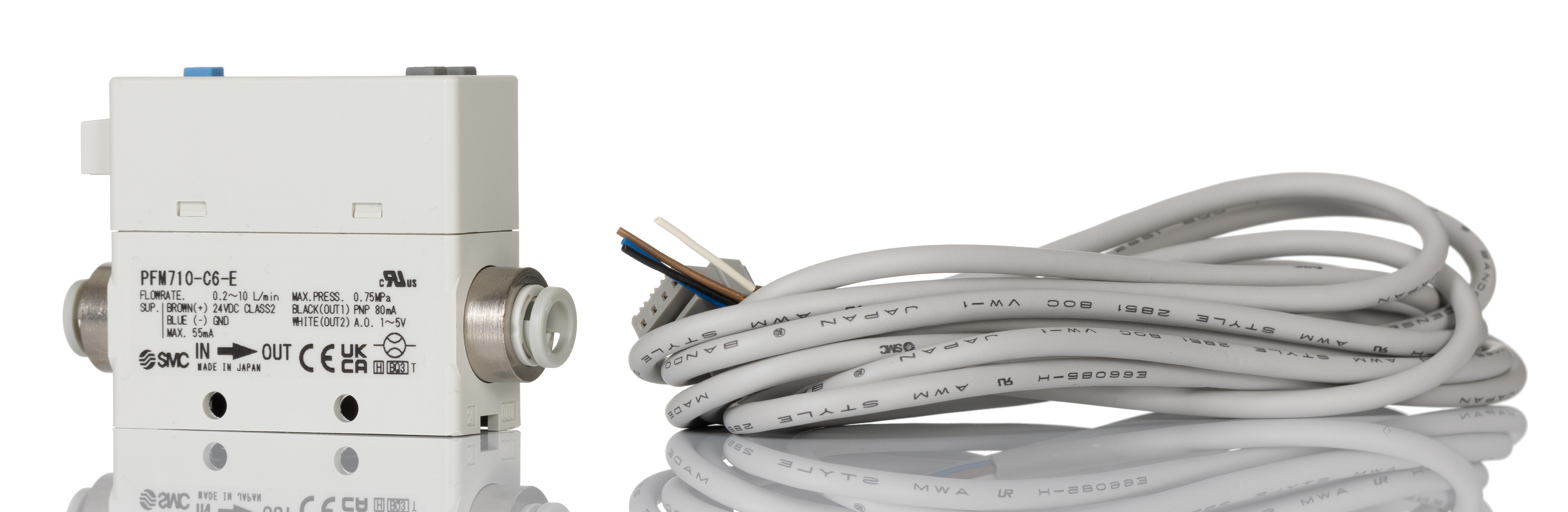 SMC Flow Controller, 10 L/min, 24 V