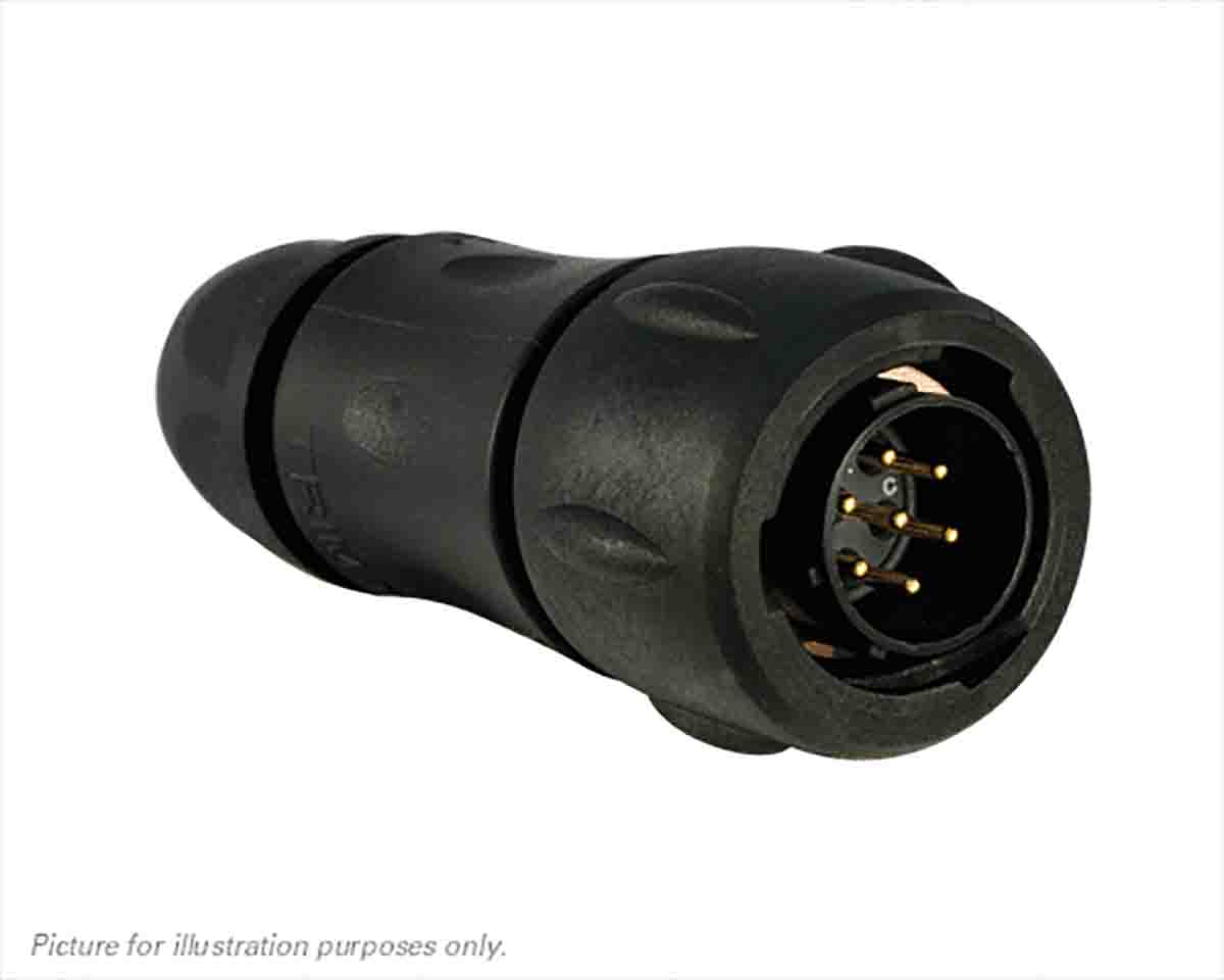 Souriau Sunbank by Eaton, UTS 7 Way Cable Mount MIL Spec Circular Connector Plug, Pin Contacts,Shell Size 10, Bayonet,