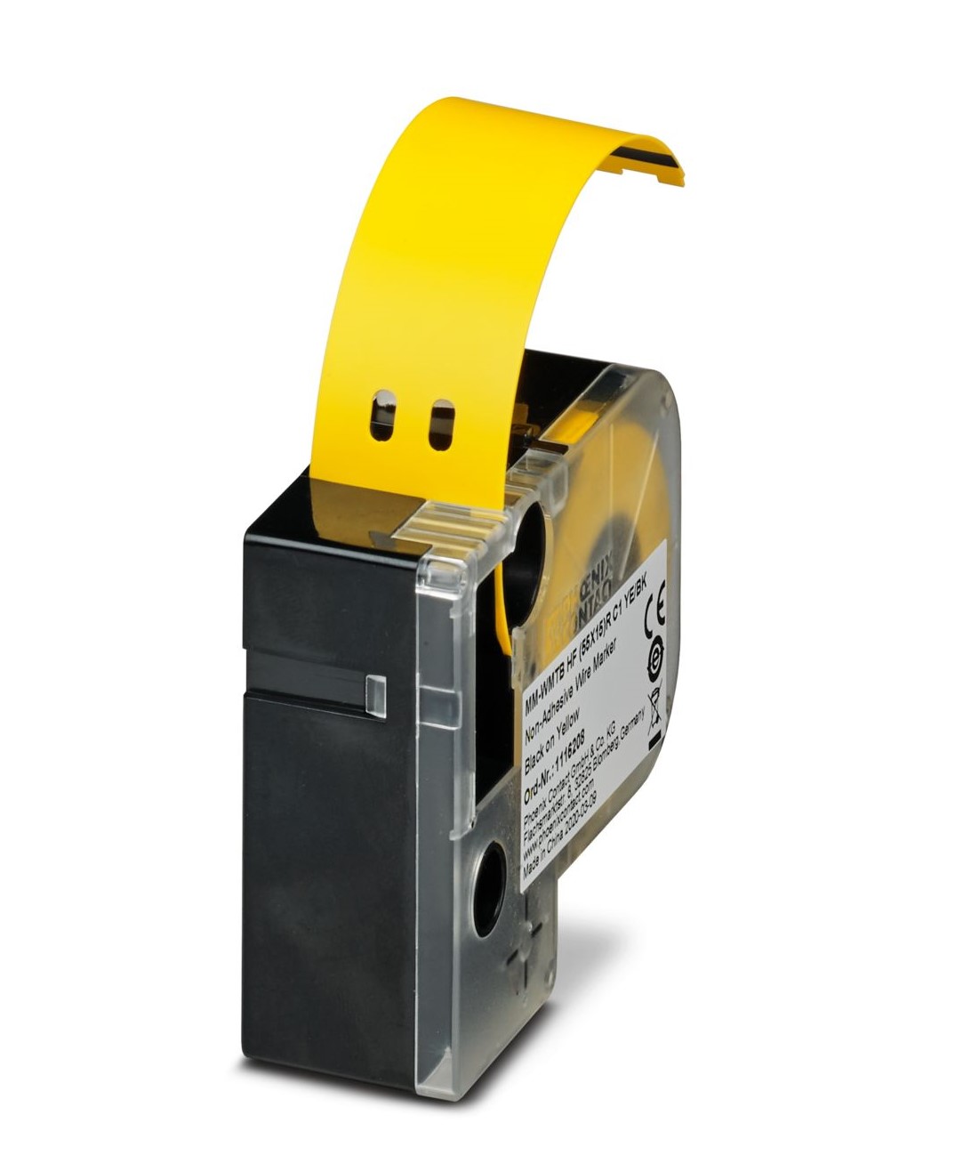 Phoenix Contact MM-WMTB Cable Tie Cable Markers, Black/Yellow, 6 → 115mm Cable, for , for THERMOMARK, 1116208