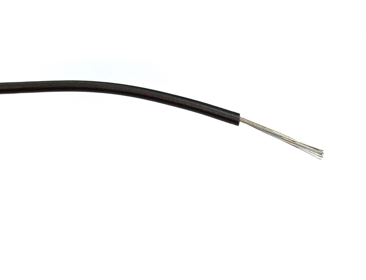 RS PRO Black 0.75mm² Hook Up Wire, 18 AWG, 24/0.2 mm, 500m, PVC Insulation