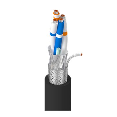 Belden 3107ELW Series Twisted Pair Cable, 4 Cores, 22 AWG, 305m, Aluminium/Polyester Foil Shield, Multipaired Cable