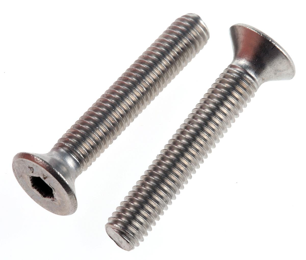 RS PRO Stainless Steel Hex Socket Countersunk Screw, ISO 10642, M5 x 30mm