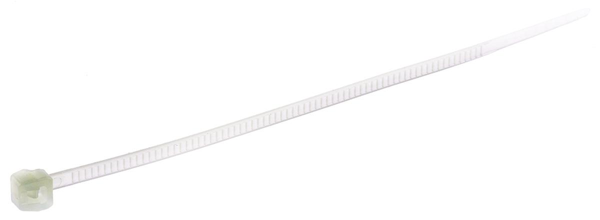 HellermannTyton Cable Tie, 100mm x 2.5 mm, Natural Nylon, Pk-200