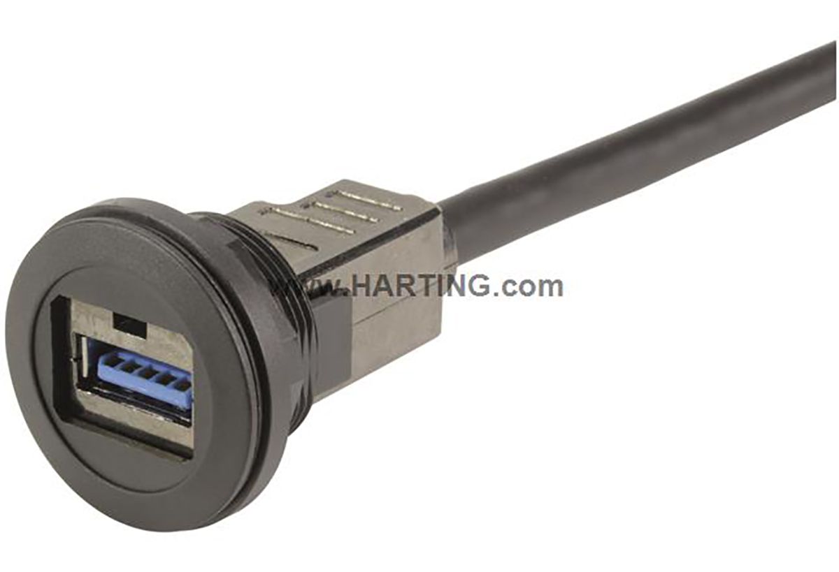 HARTING USB 3.0, Male USB A to Female USB A, 500mm