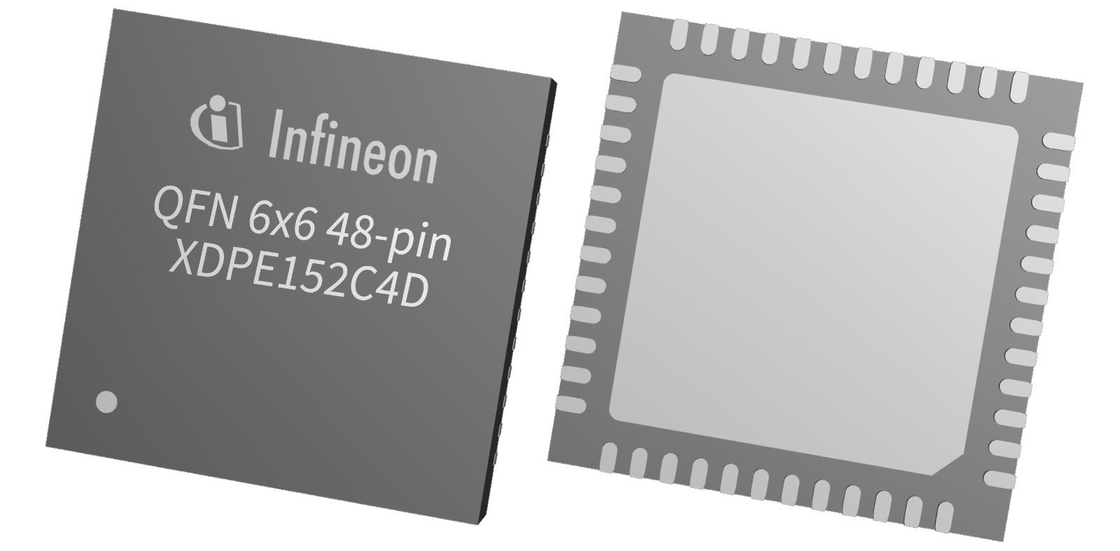 Infineon XDPE152C4D0000XUMA1, 1-Channel Digital Multi-Phase Controller, Voltage, 4.3 V, 2.8 V 48-Pin, QFN
