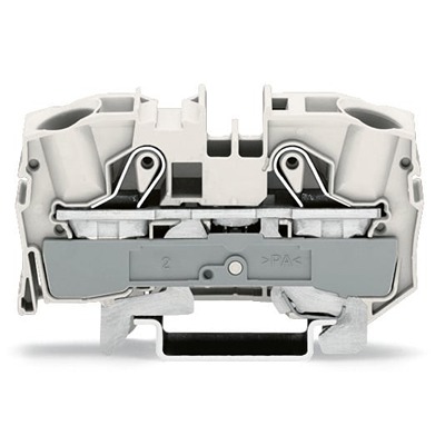 WAGO 2016-1208 TOPJOB S Series White, 16mm², 1-Level, Push In Termination, CSA