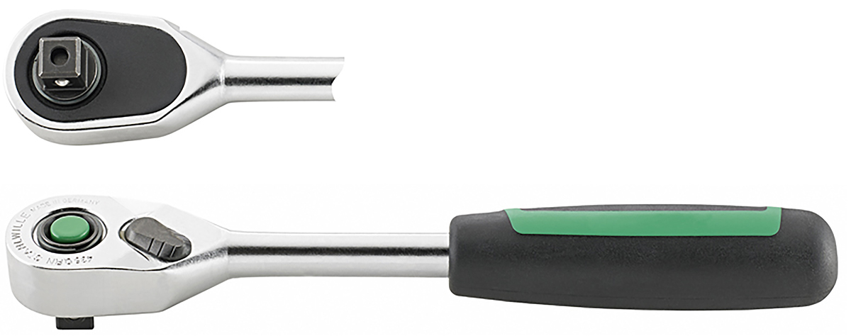 STAHLWILLE 3/8 in Square Ratchet with Ratchet Handle, 193 mm Overall