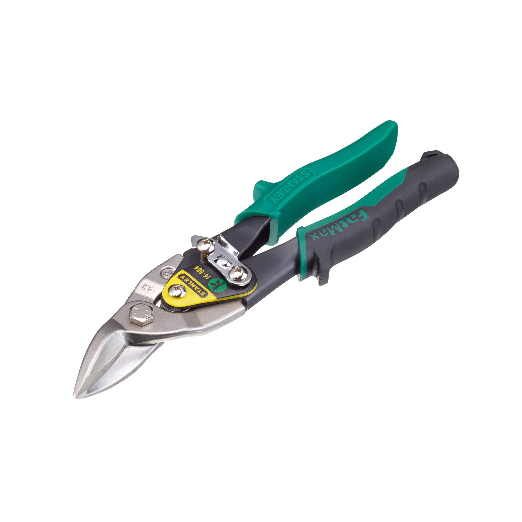 Stanley 250 mm Right Snips for Aluminium, Cardboard, Leather, PVC, Rubber, Steel