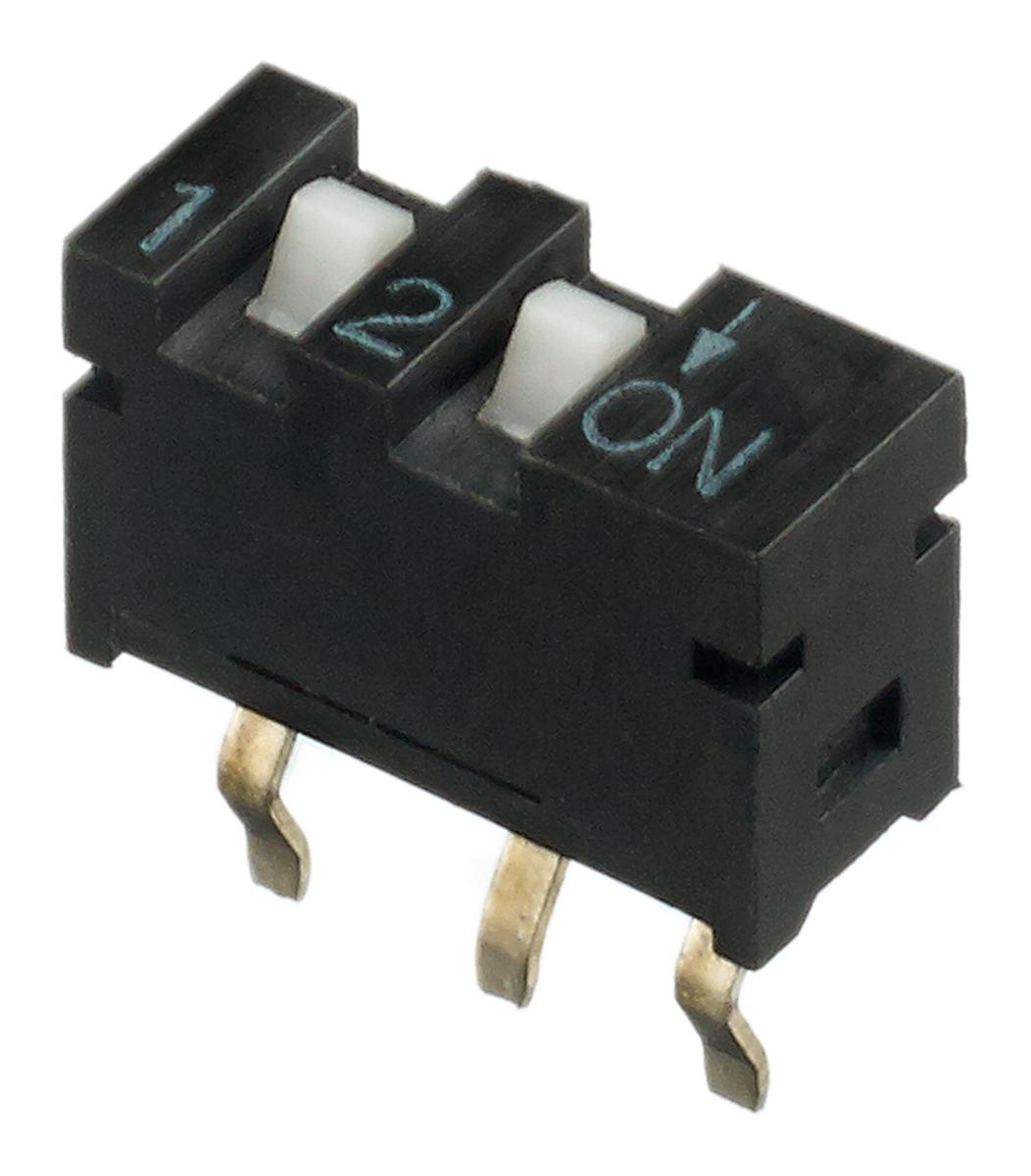 Apem 2 Way PCB SIP Switch SPST