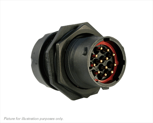 Souriau Sunbank by Eaton Circular Connector, 12 Contacts, Panel, Standard Connector, Plug, Male, IP68, IP69K, UTS Series