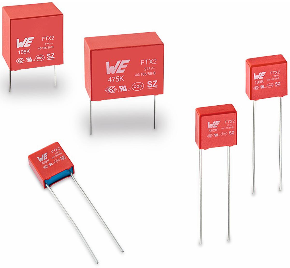 Wurth Elektronik WCAP-FTX2 Metallised Polypropylene Film Capacitor, 275V ac, ±10%, 560nF