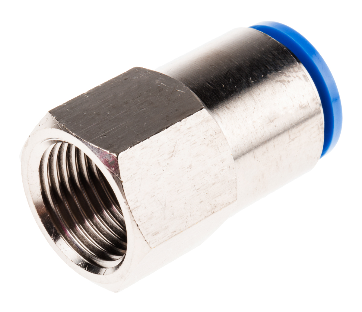 Festo QS Series Straight Threaded Adaptor, G 1/2 Female to Push In 16 mm, Threaded-to-Tube Connection Style, 190654