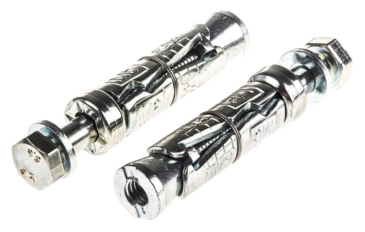 RawlPlug Steel Masonry Anchor M6 x 55mm, 12mm Fixing Hole