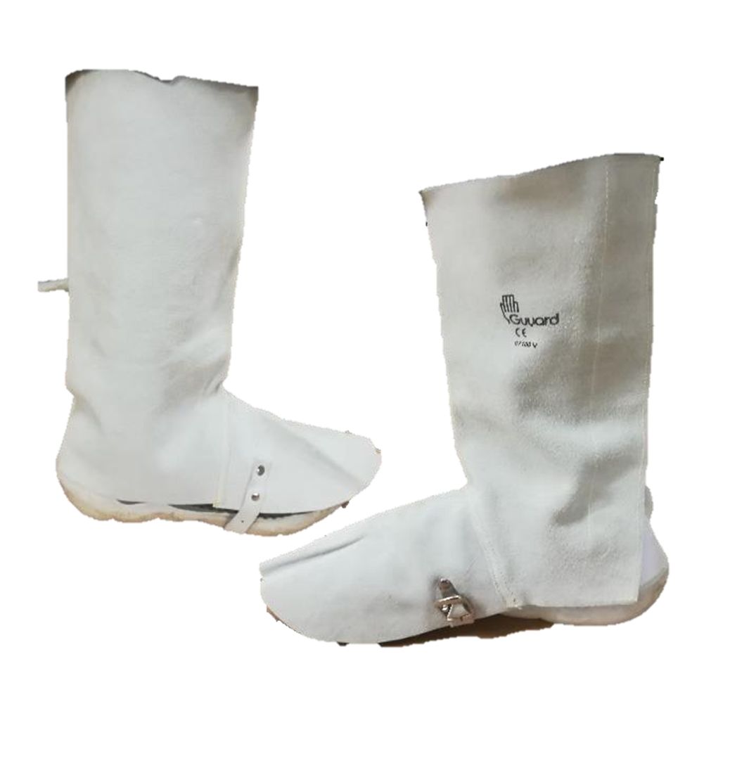 GUYARD White Leather Spats