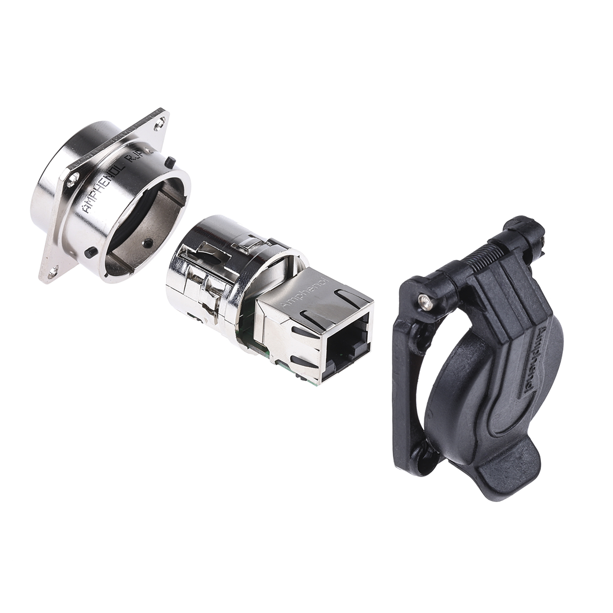 Amphenol Socapex RJF Series Female RJ45 Connector, Panel Mount, Cat5e 1 Port 8 -Way