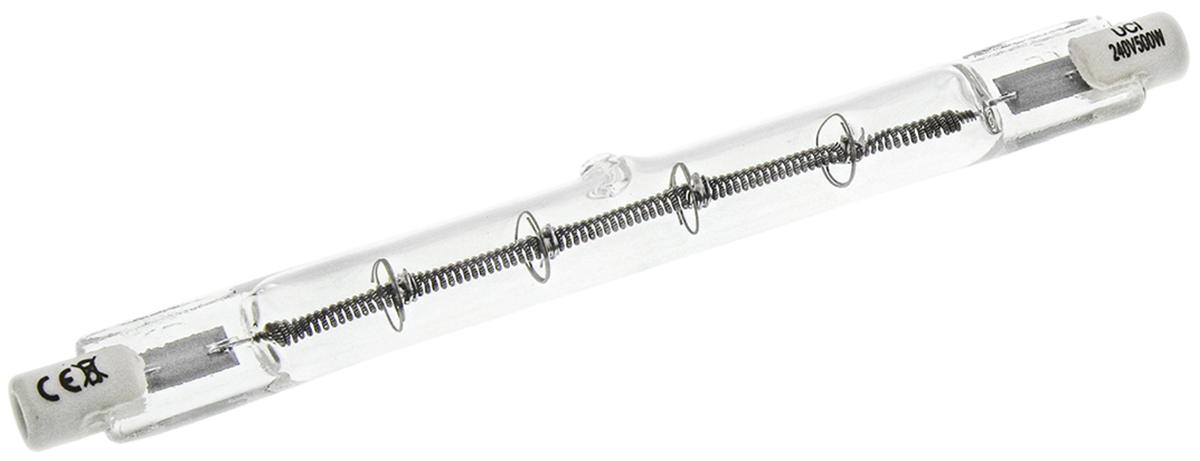 RS PRO 500 W R7S Infrared (IR) Heat Lamp 118 mm, 230 V