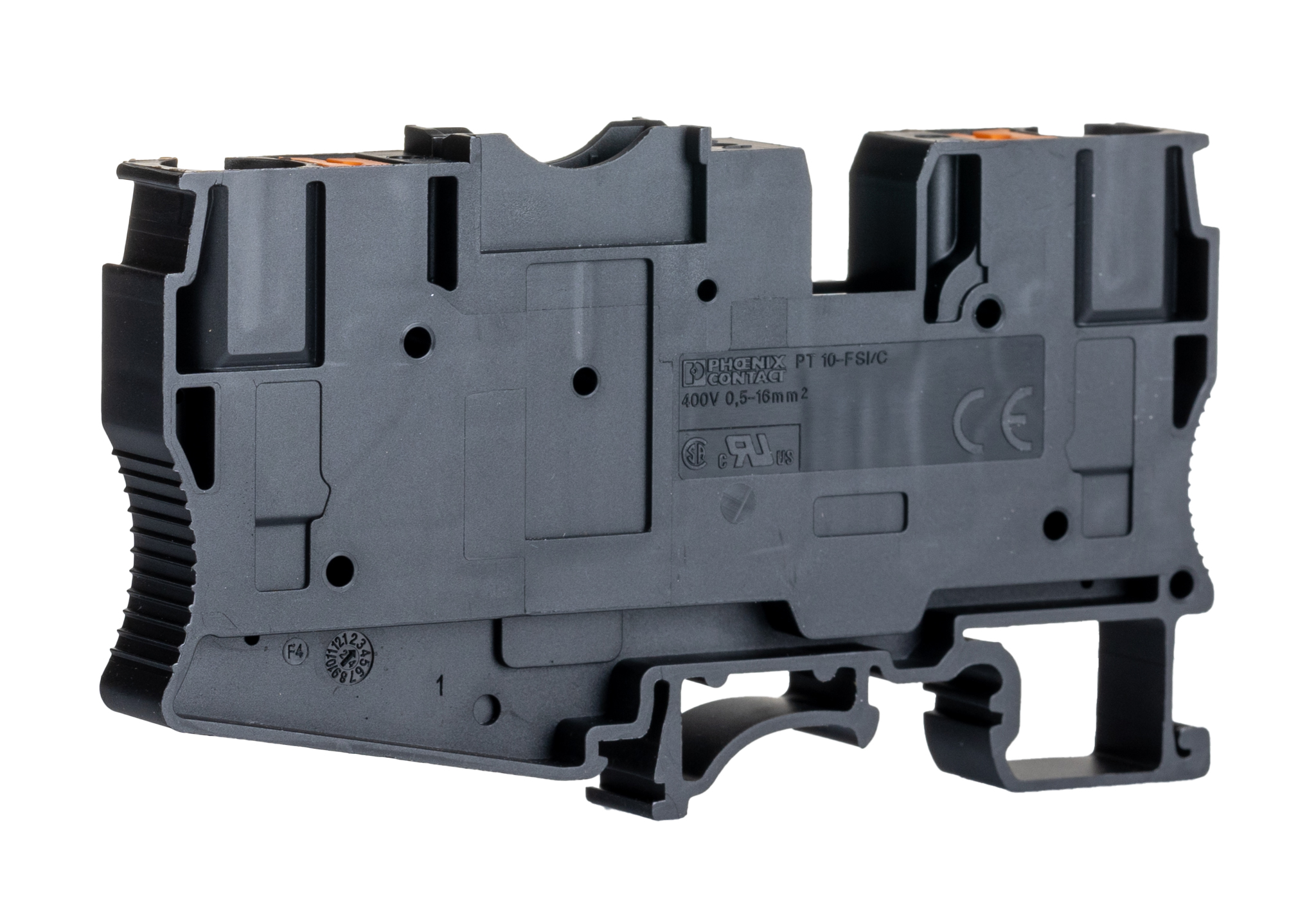 Phoenix Contact 1088498 PT 10 Series Black, Push In Termination, Fused