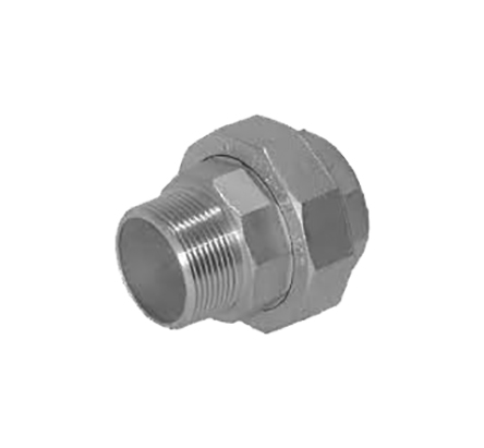 RS PRO Stainless Steel Pipe Fitting, Straight Decagon Union, Male R 1-1/2in x Female Rc 1-1/2in