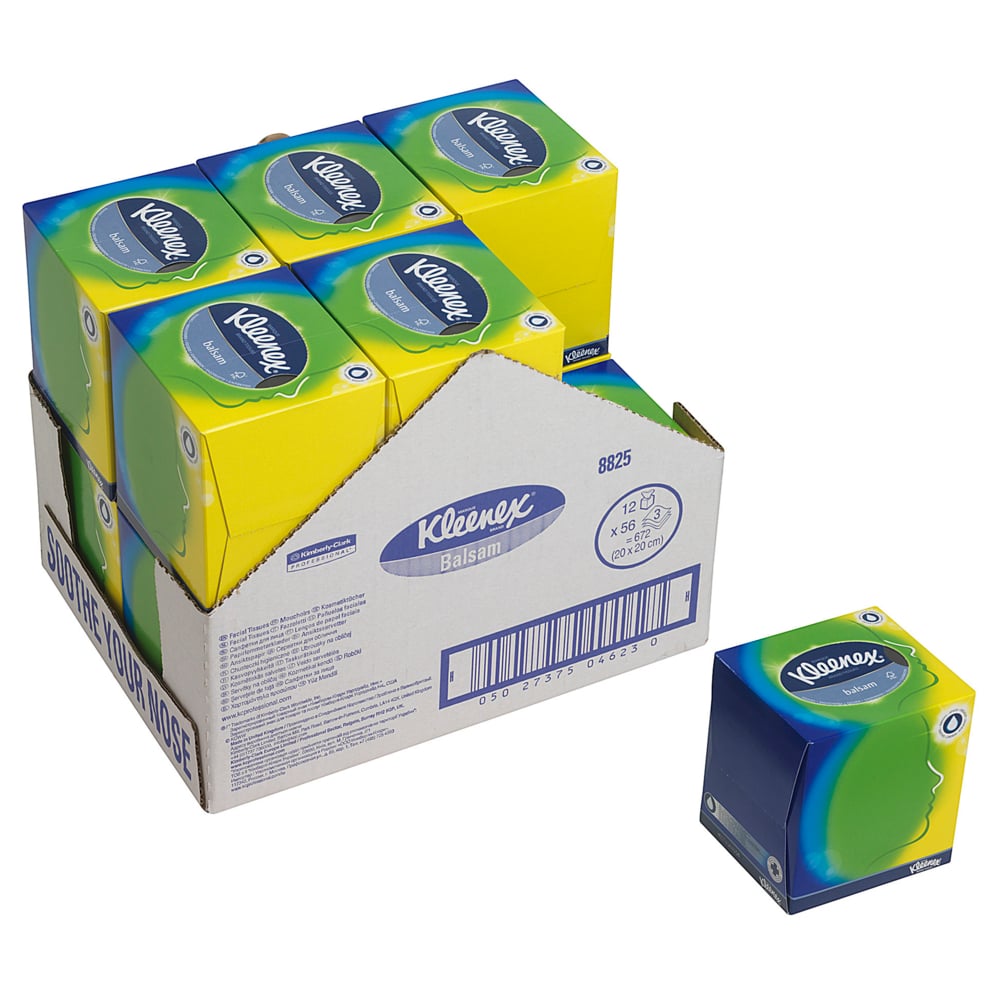 KLEENEX White Facial Tissues, Box of 56