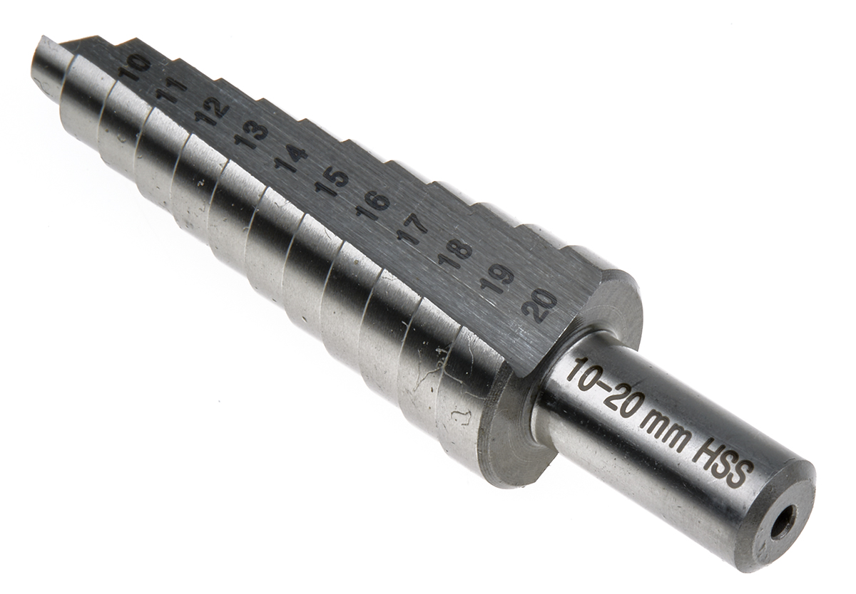RS PRO HSS Step Drill Bit 10mm x 20mm