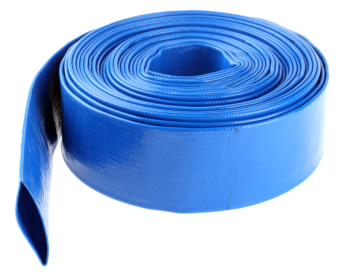 RS PRO PVC, Hose Pipe, 38mm ID, 43.2mm OD, Blue, 10m