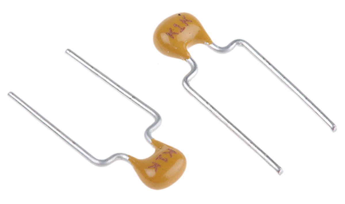 KEMET 47nF Multilayer Ceramic Capacitor MLCC, 100V dc V, ±10% , Through Hole