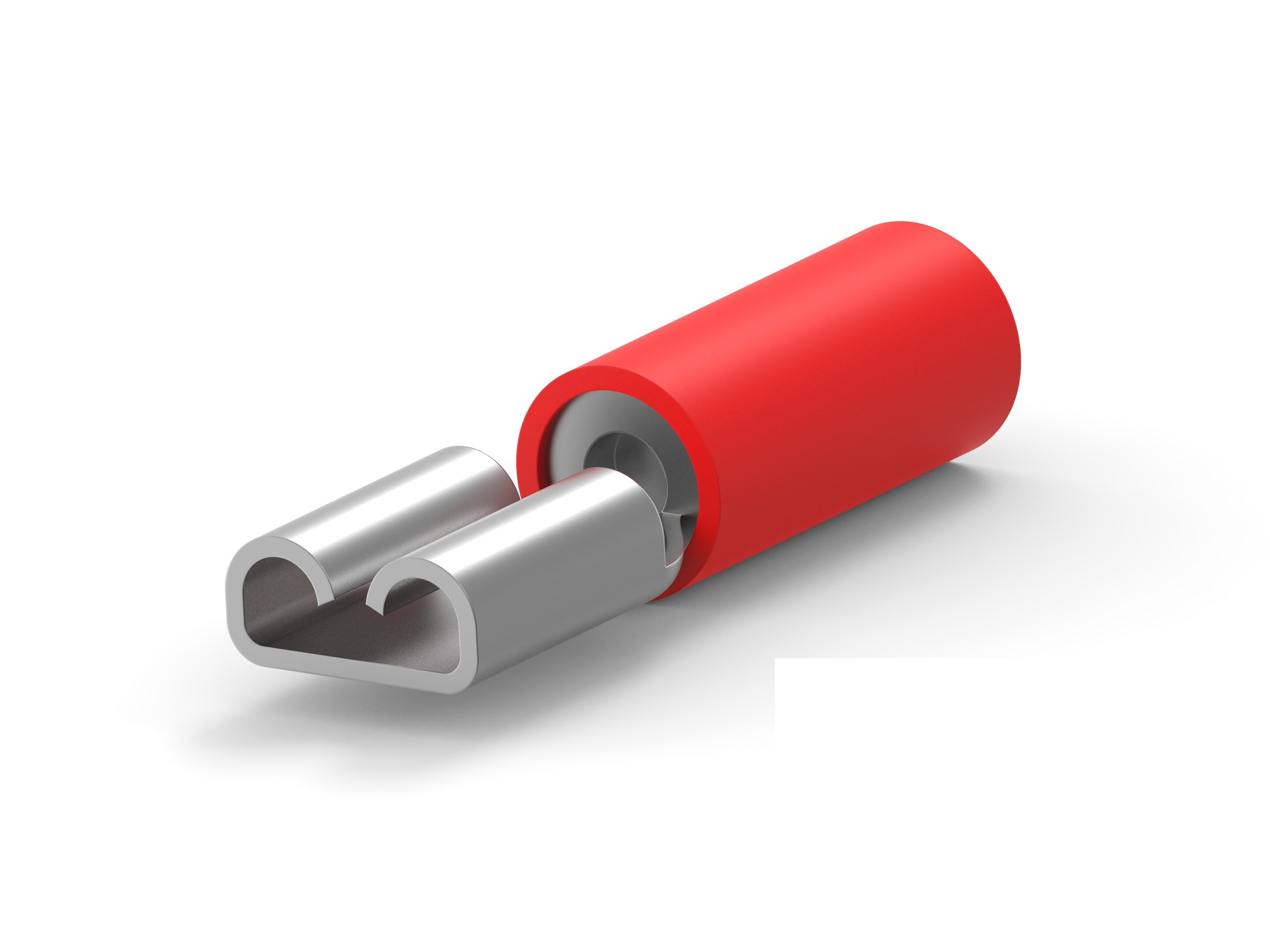 TE Connectivity, PIDG Receptacle Crimp Quick Disconnect Terminal, Red, Insulated, Tin 0.3 → 1.5 mm²