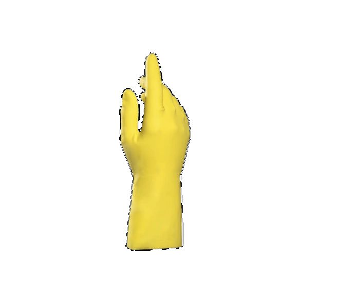 Mapa VITAL 124 Yellow Nylon Latex Glove, Size 7, Latex Coating