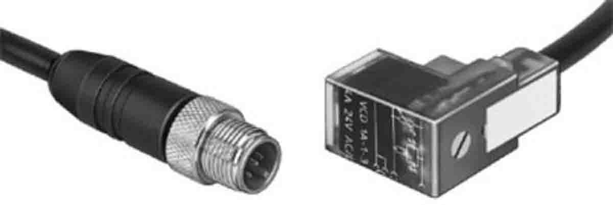 Festo Plug Connector, 5-LED, KMEB-2-24-M12-0 Series