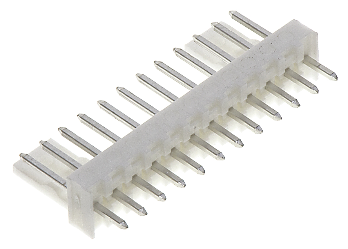 Molex KK 254 Series Straight Through Hole Pin Header, 12 Contact(s), 2.54 mm Pitch, 1 Row, Unshrouded