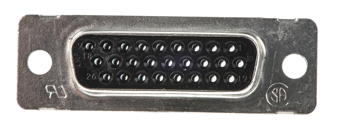 TE Connectivity Amplimite HDP-22 26 Way Cable Mount D-sub Connector Socket
