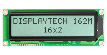Displaytech 162M FC BC-3LP 162M Alphanumeric LCD Display, White on, 2 Rows by 16 Characters, Transflective
