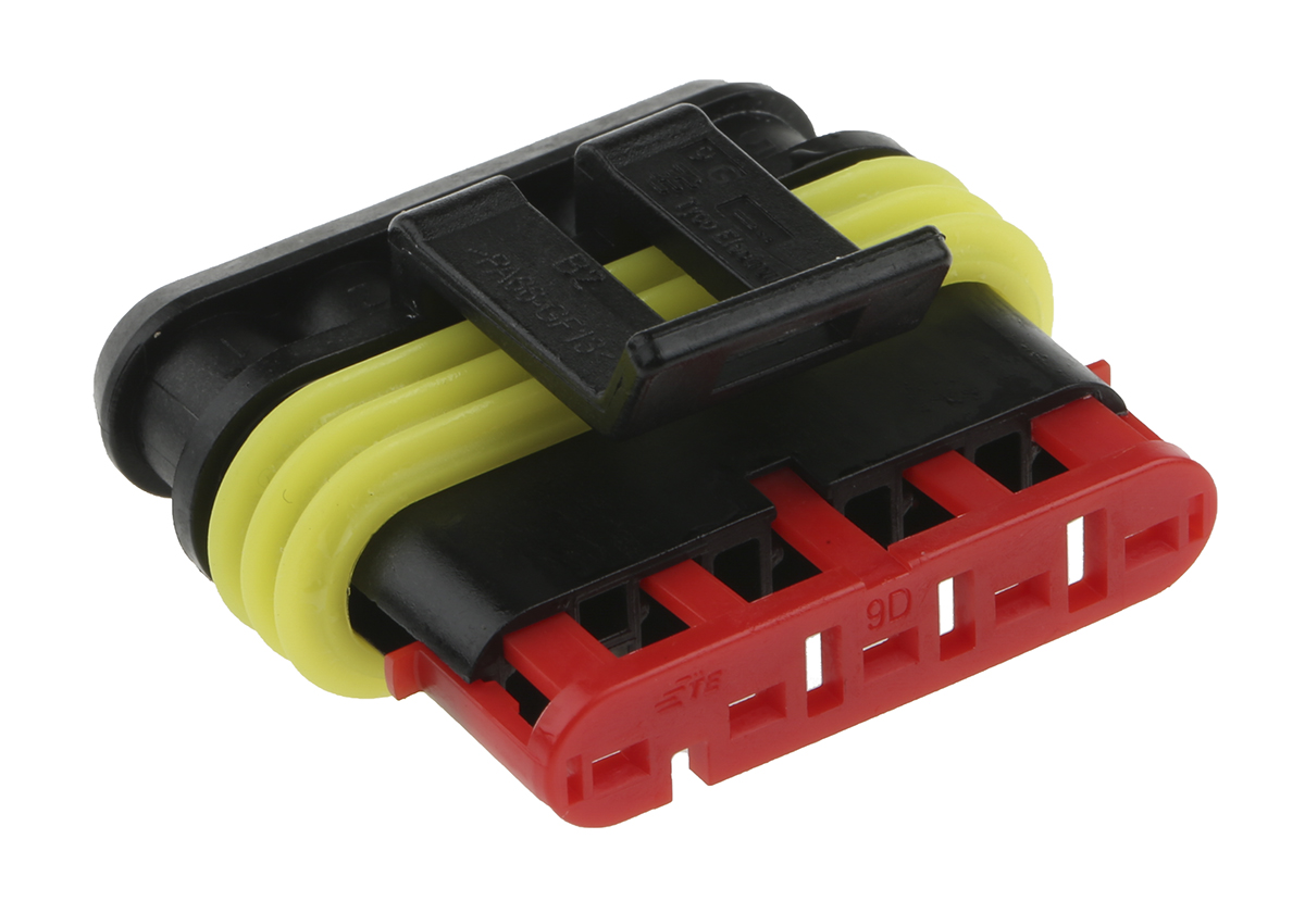 TE Connectivity, AMP Superseal 1.5 Connector Housing Socket Cable Mount 5 Way 282089-1