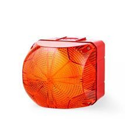 AUER Signal Q Series Series Orange Multiple Effect Beacon, 48 V, Tube Mounted, LED Bulb, IP66