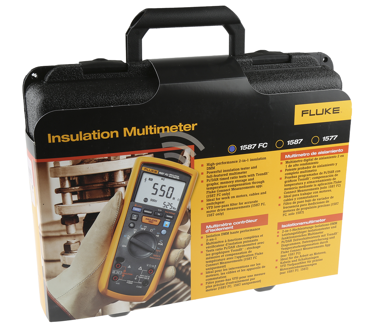 Fluke 1587 Insulation Tester, 50V Min, 1000V Max, 2GΩ Max, CAT III 1000V - RS Calibration