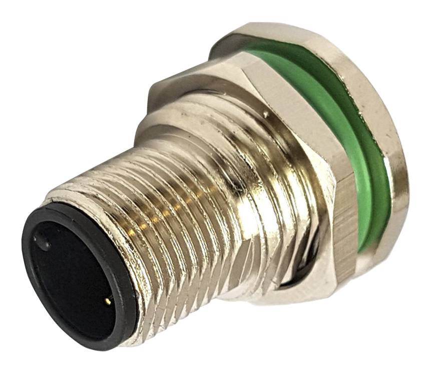 Bulgin Circular Connector, 4 Contacts, Rear, M12 Connector, Socket, Male, IP67, Buccaneer M12 Series