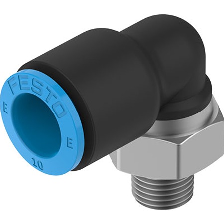 Festo NPQE-L Series Push-in Fitting, Push In 10 mm to Push In 10 mm, Threaded-to-Tube Connection Style,