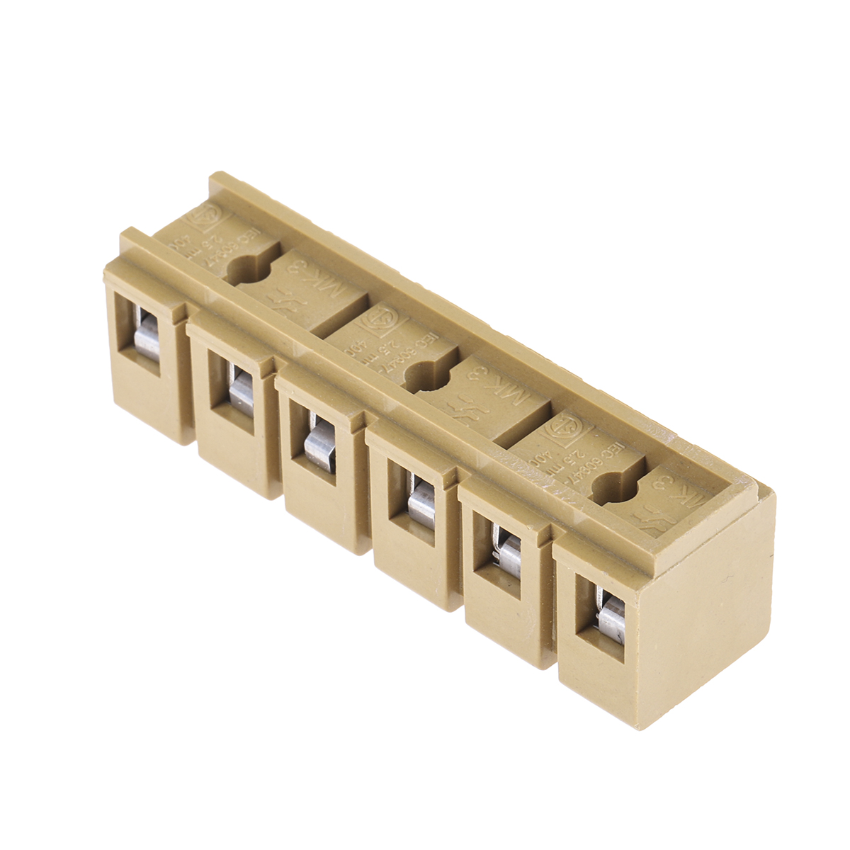 Weidmuller Terminal Strip, 6-Way, 24A, 22 → 12 AWG Wire, Screw Termination