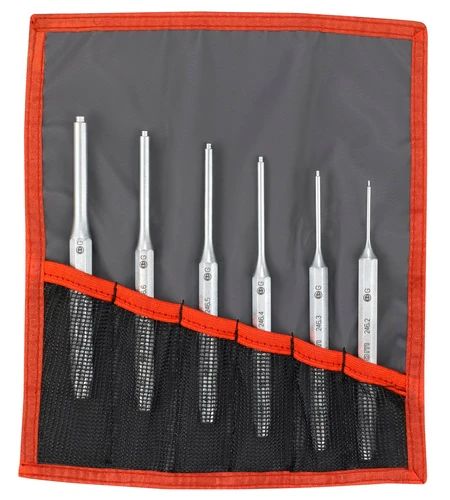 Facom 6-Piece Punch Set, 2 mm, 3 mm, 4 mm, 5 mm, 6 mm, 8 mm Shank