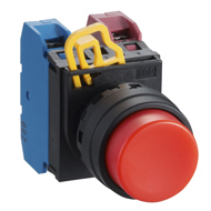 Idec YW Series Illuminated Push Button Complete Unit, Panel Mount, 22mm Cutout, SPST, IP65
